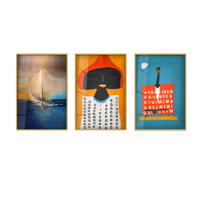 Wallity Huhu385 Cuadro Decorativo de Vidrio Templado Multicolor 30 x 40 cm (3 piezas) Wallity Huhu385 Cuadro Decorativo de Vidrio Templado Multicolor 30 x 40 cm (3 piezas)